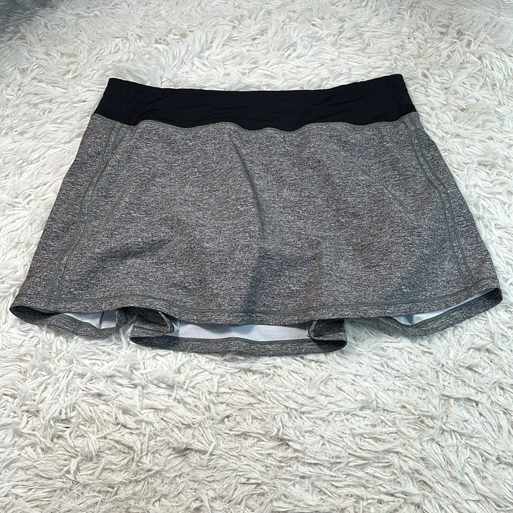 Lululemon Pace Rival Skirt (Tall) *No Panels 15" Heather Lux Multi Black / Black